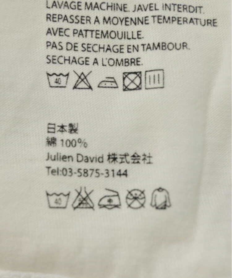 ラグタグ(RAGTAG)のJULIEN DAVID ジュリアンデイヴィッド メンズ Tシャツ・カットソー サイズ：S4