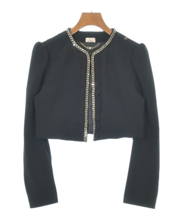 ラグタグ(RAGTAG)のELISABETTA FRANCHI エリザベッタフランキ レディース ノーカラージャケット サイズ：XL 黒