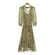 ラグタグ(RAGTAG)のBANANA REPUBLIC バナナリパブリック レディース ワンピース サイズ：S カーキxアイボリー(総柄)
