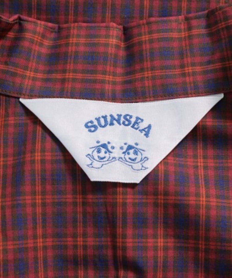 SUNSEA サンシー カジュアルシャツ 2(M位) 青(ストライプ)
