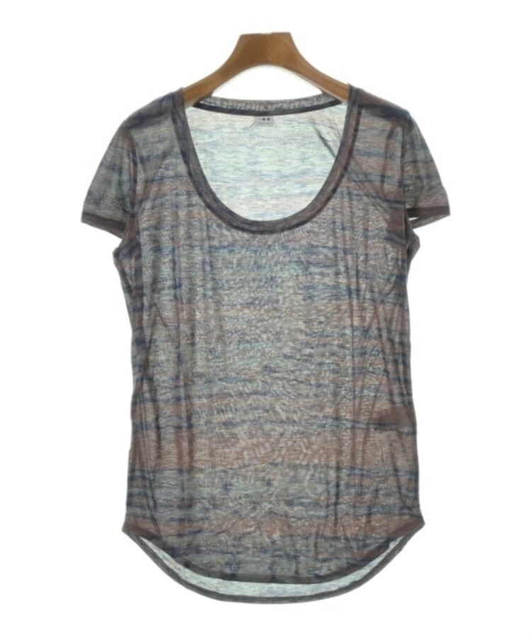 ラグタグ(RAGTAG)のthree dots スリードッツ レディース Tシャツ・カットソー サイズ：S ピンクベージュxグレーx紺(総柄)