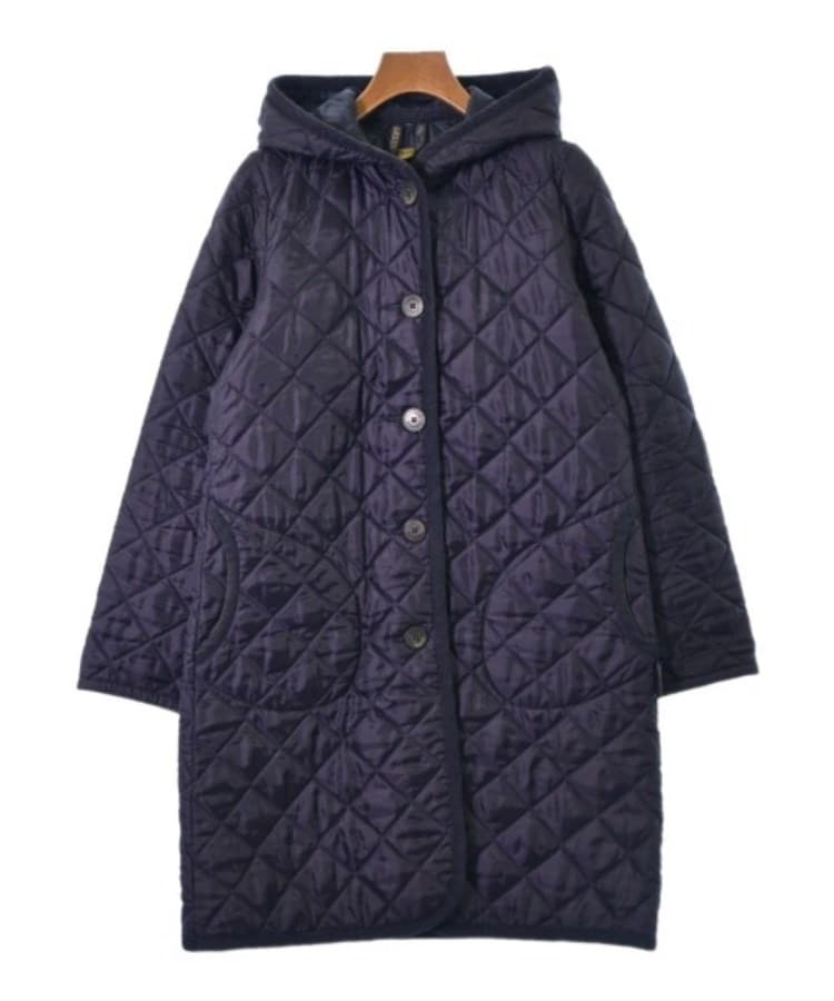 ラベンハム キルティングジャケット コート 38 紫 丸襟 英国製-