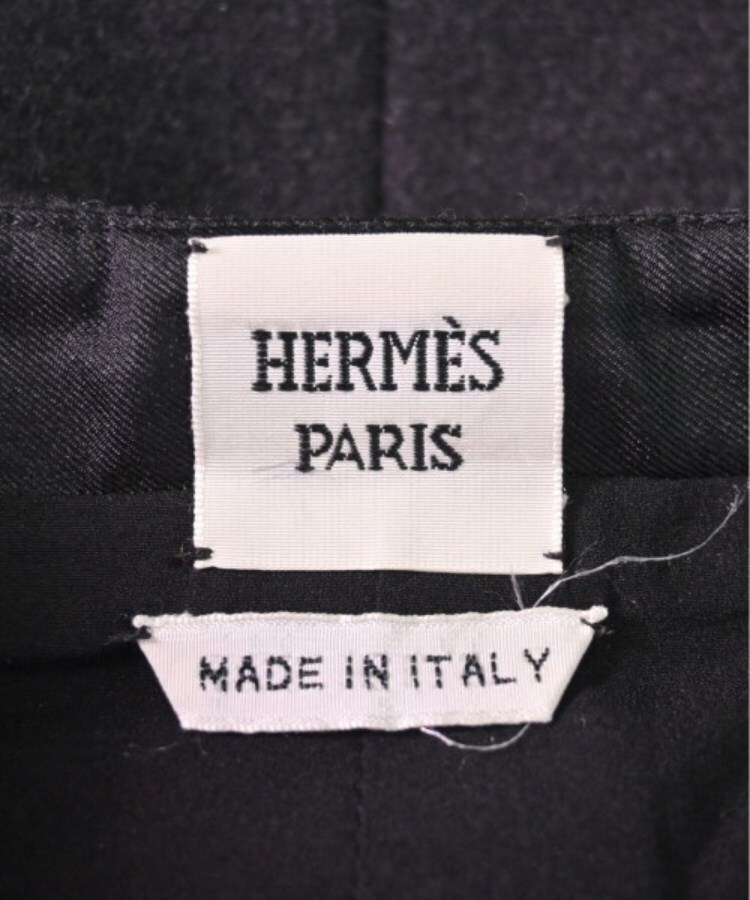 HERMES エルメス ひざ丈スカート 黒 34(XXS位) 4103525Y0033 HERMES - HERMES エルメス ひざ丈スカート 34(XXS位) 黒 【古着