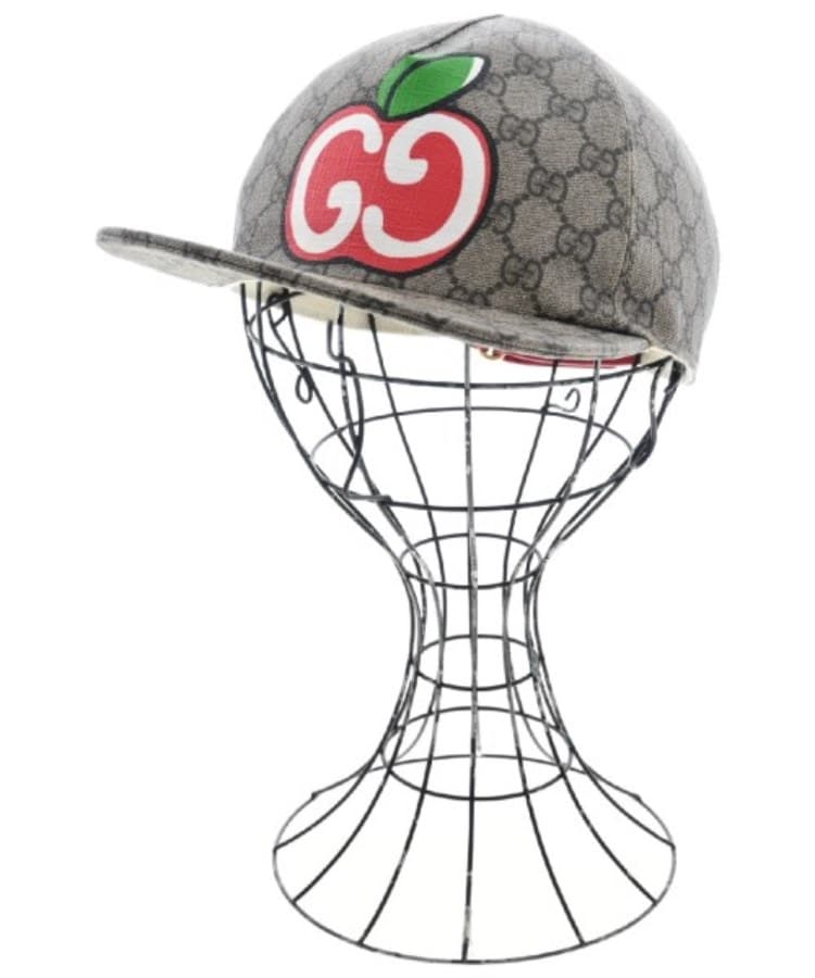 GUCCI レザー キャップ L 59 黒 ブラック