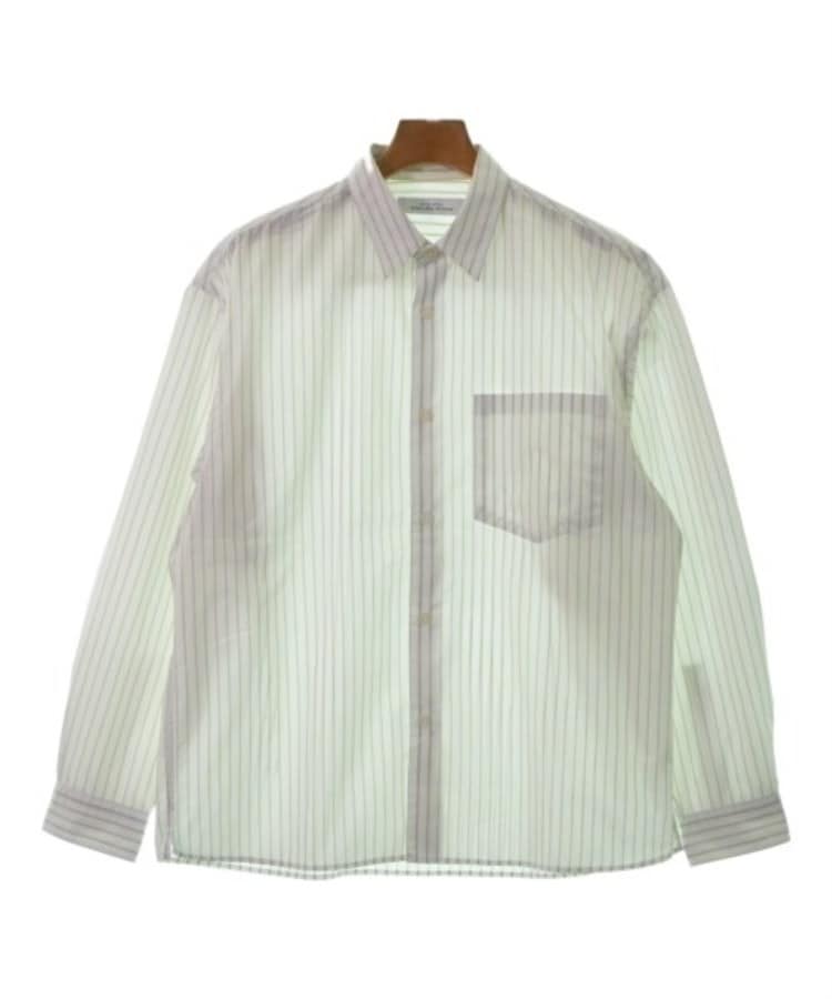 ラグタグ(RAGTAG)のgreen label relaxing グリーンレーベルリラクシング メンズ ドレスシャツ サイズ：S 白xベージュ(ストライプ)