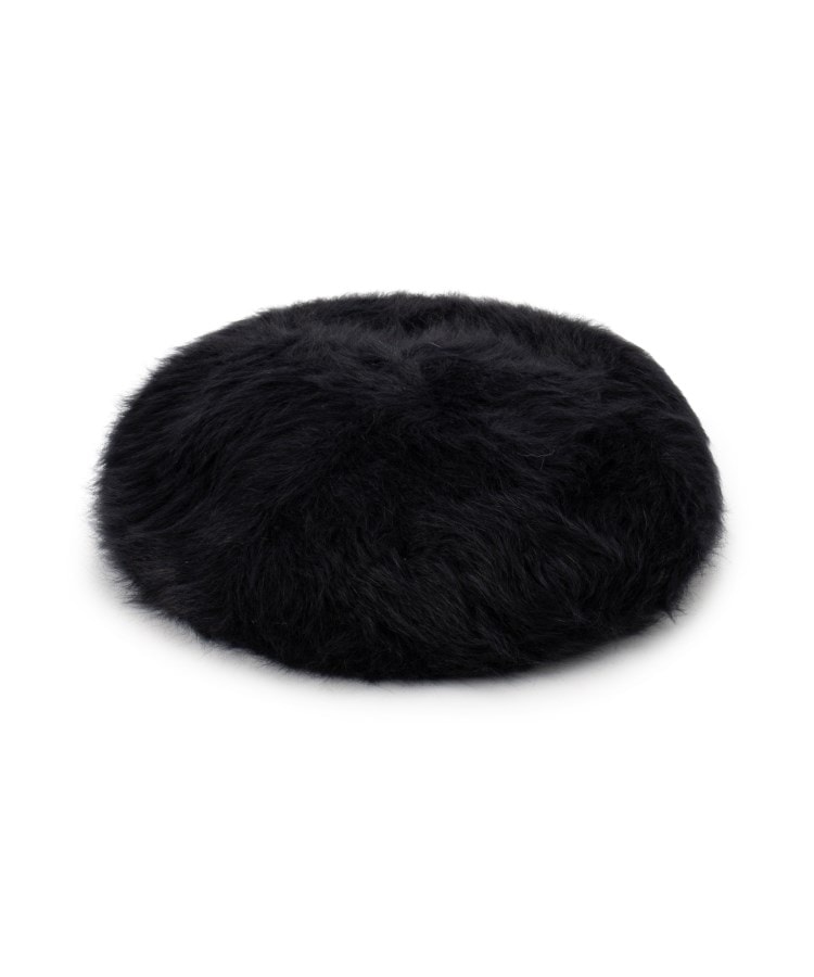 グランドエッジ　アクセサリー(Grandedge)のアンゴラ風ベレー帽 ブラック(019)