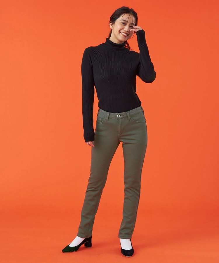 エドウイン(EDWIN)の【EDWIN LADIES】BODY FIRE ジャージーズスリムストレート裏シャギーデニムパンツ【スタンダードモデル】【暖】19