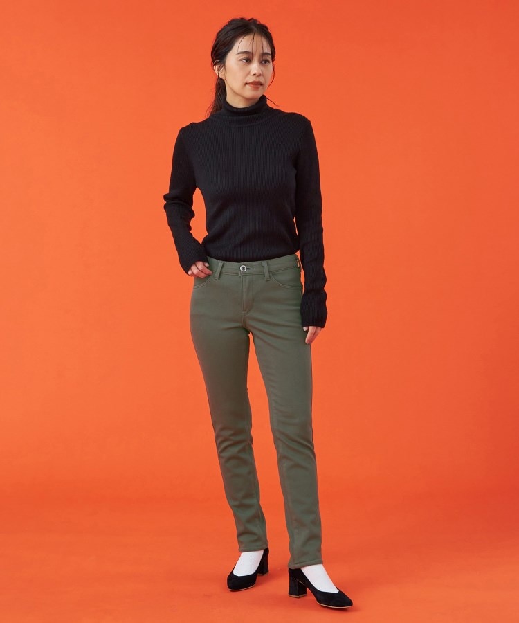 エドウイン(EDWIN)の【EDWIN LADIES】BODY FIRE ジャージーズスリムストレート裏シャギーデニムパンツ【スタンダードモデル】【暖】20