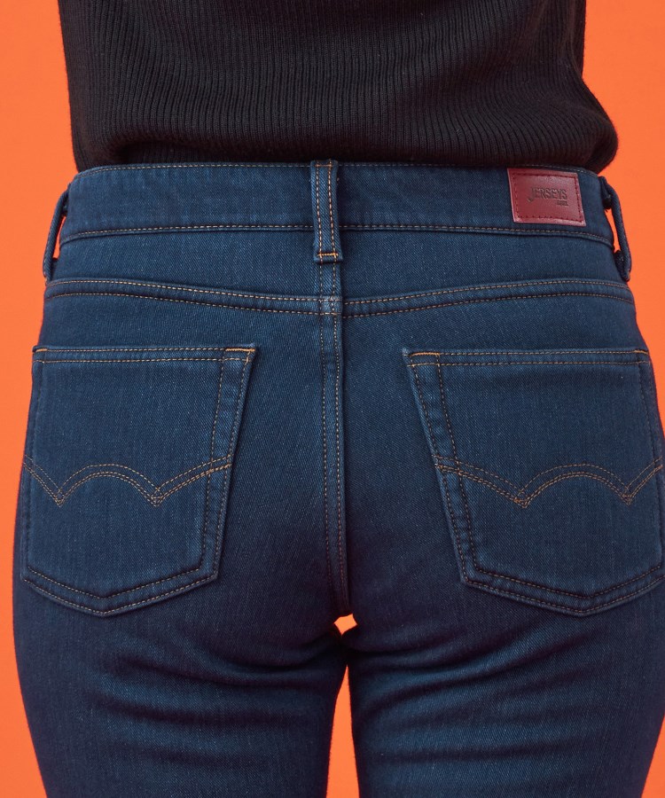 エドウイン(EDWIN)の【EDWIN LADIES】BODY FIRE ジャージーズスリムストレート裏シャギーデニムパンツ【スタンダードモデル】【暖】27
