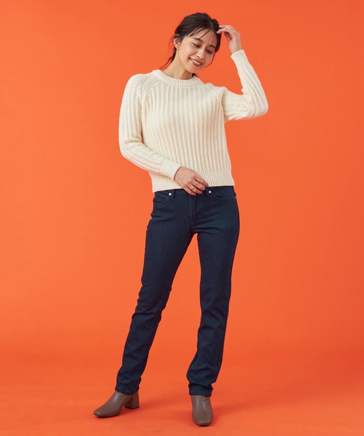 エドウイン(EDWIN)の【EDWIN LADIES】 BODY FIREジャージーズスリムストレート裏起毛デニムパンツ【エントリーモデル】【暖】10