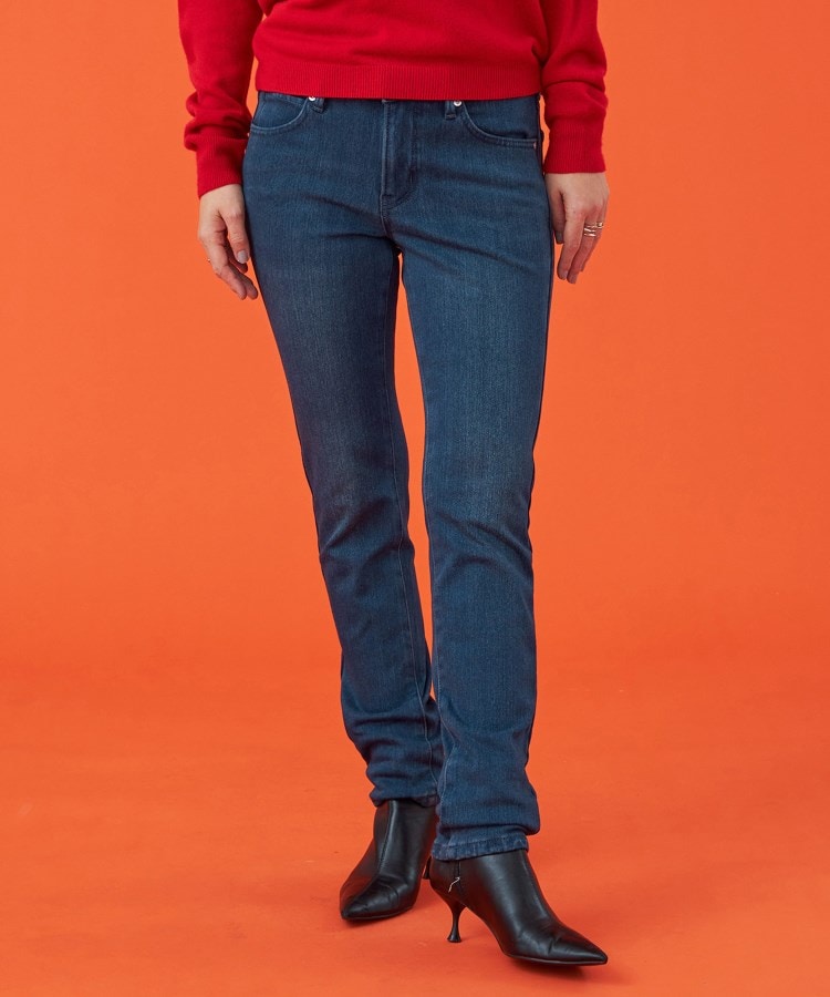 エドウイン(EDWIN)の【EDWIN LADIES】 BODY FIREジャージーズスリムストレート裏起毛デニムパンツ【エントリーモデル】【暖】22