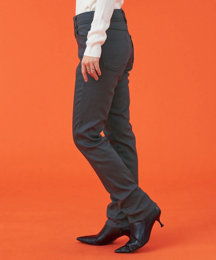 エドウイン(EDWIN)の【EDWIN LADIES】 インターナショナルベーシックBODY FIREゆったりストレート裏フリースデニムパンツ【暖】13