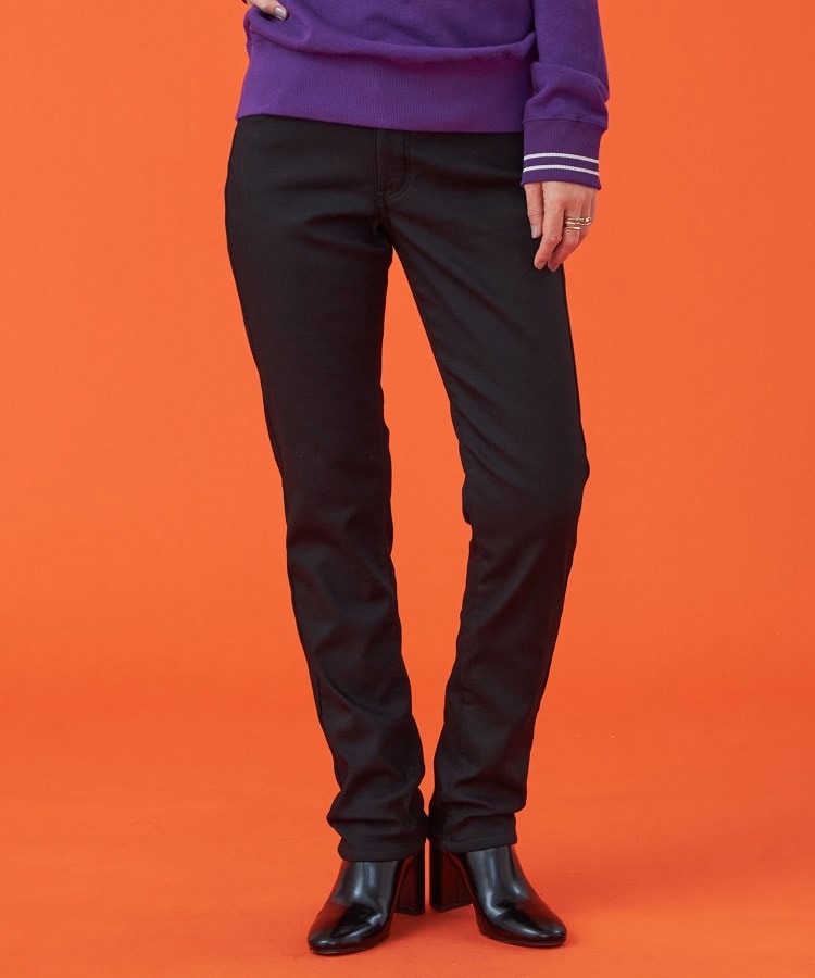 エドウイン(EDWIN)の【EDWIN LADIES】 インターナショナルベーシックBODY FIREゆったりストレート裏フリースデニムパンツ【暖】32