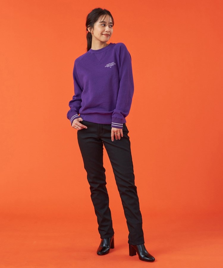 エドウイン(EDWIN)の【EDWIN LADIES】 インターナショナルベーシックBODY FIREゆったりストレート裏フリースデニムパンツ【暖】41