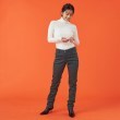 エドウイン(EDWIN)の【EDWIN LADIES】 インターナショナルベーシックBODY FIREゆったりストレート裏フリースデニムパンツ【暖】21