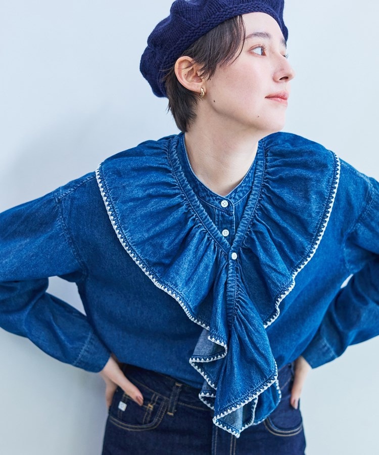 エドウイン(EDWIN)のSOMETHING マルチウェイフリルデニムブラウス17