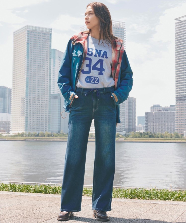 エドウイン(EDWIN)のEDWIN LADIES ジャージーズ イージーワイドデニムパンツ9