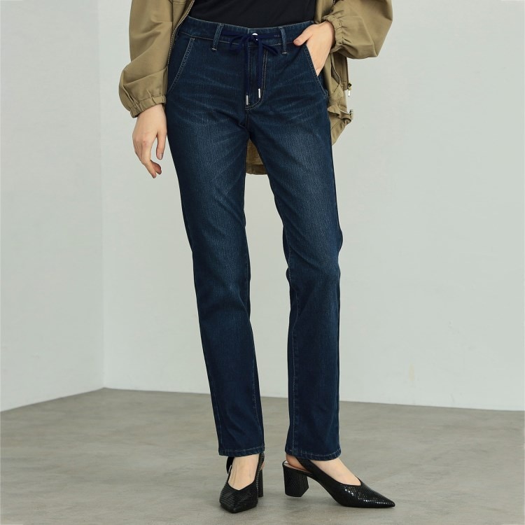 エドウイン(EDWIN)の【EDWIN LADIES】 ジャージーズイージースリムストレートデニムパンツ フルレングスパンツ