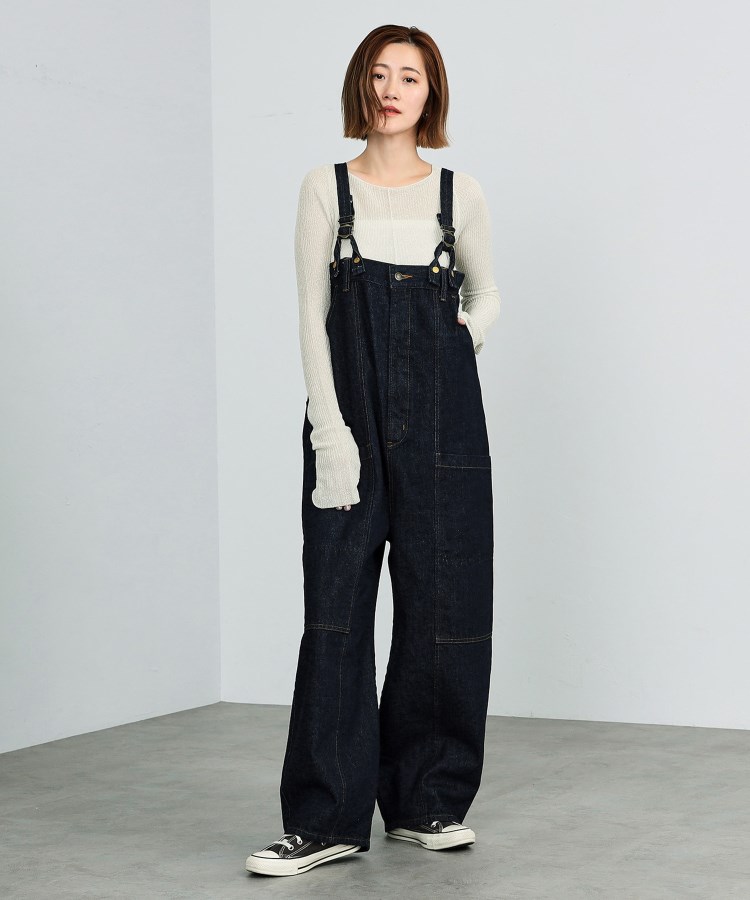 atelier SOMETHING W KNEE SALOPETTE】／マルチウェイデニムベア