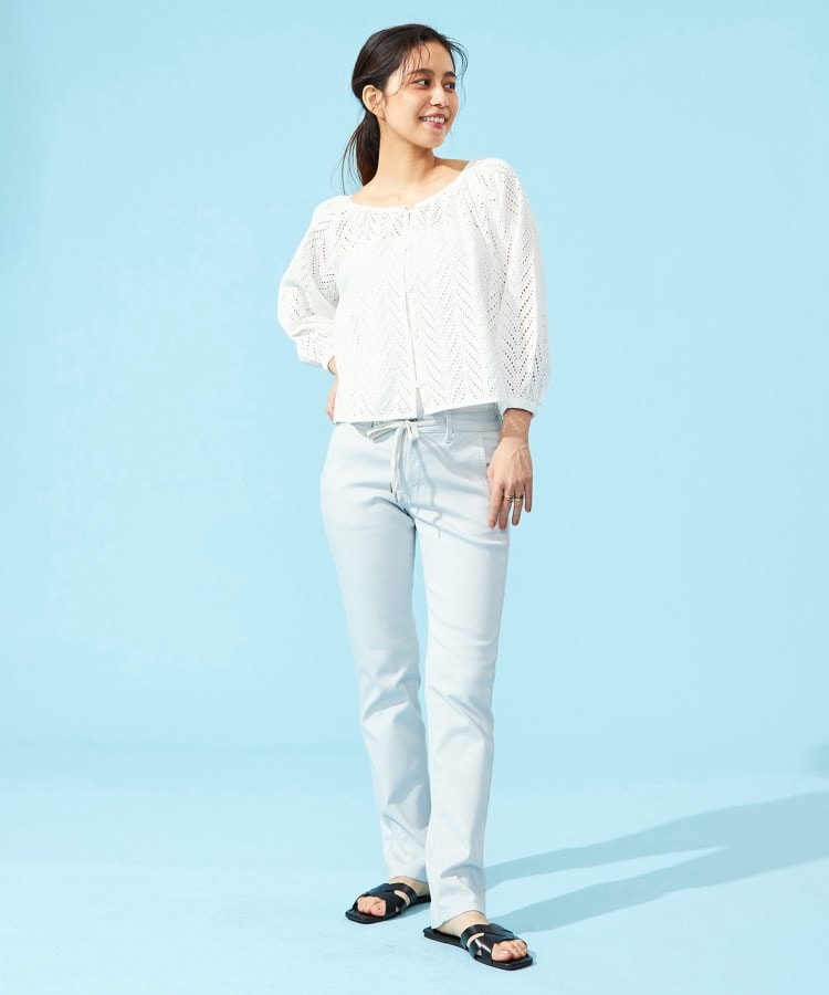 エドウイン(EDWIN)の【EDWIN LADIES】 ジャージーズ COOL イージースリムデニムパンツ【涼】38