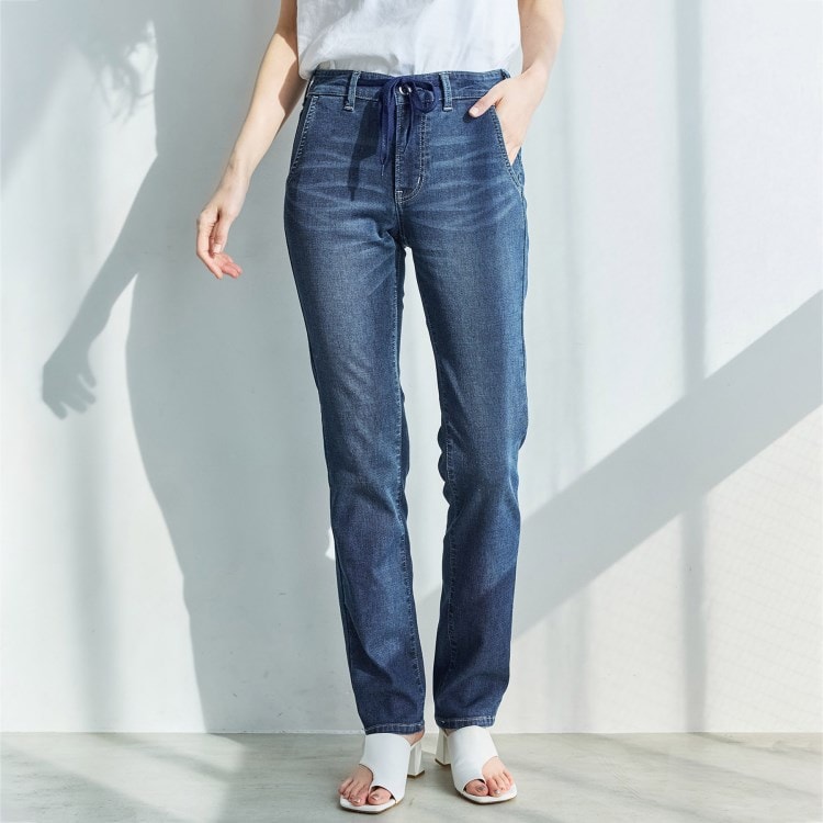 エドウイン(EDWIN)の【EDWIN LADIES】 ジャージーズ COOL イージースリムデニムパンツ【涼】 デニムパンツ