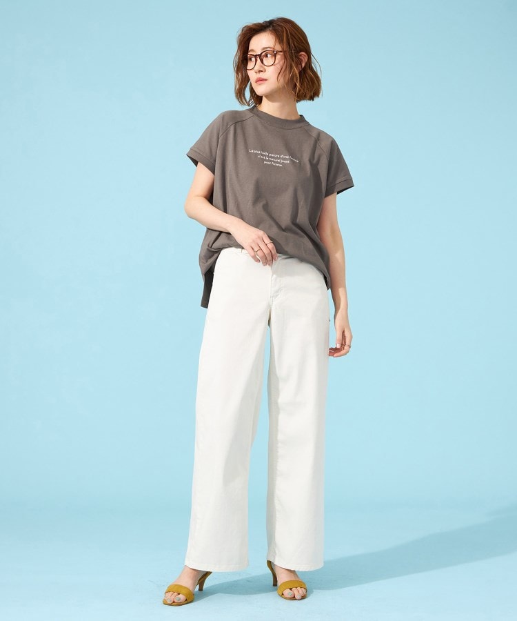 SOMETHING】 SUMMER COOL 涼しいセミワイドデニムパンツ【涼 SOMETHING】 SUMMER COOL 涼しいセミワイドデニムパンツ【涼