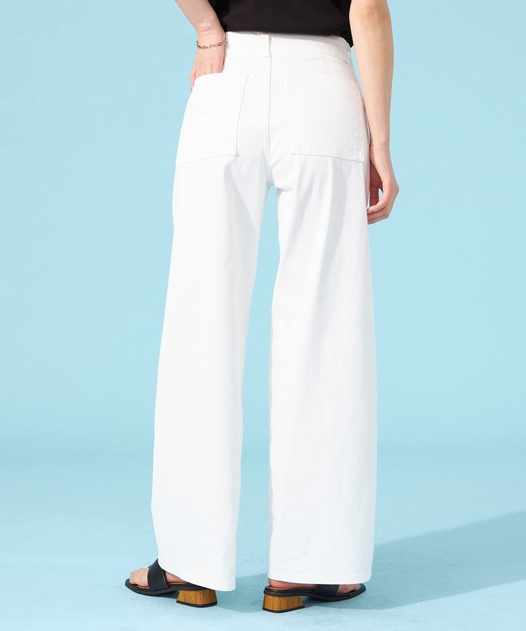 SOMETHING】 SUMMER COOL 涼しいワイドベーカーデニムパンツ【涼 SOMETHING】 SUMMER COOL 涼しいワイドベーカーデニムパンツ【涼