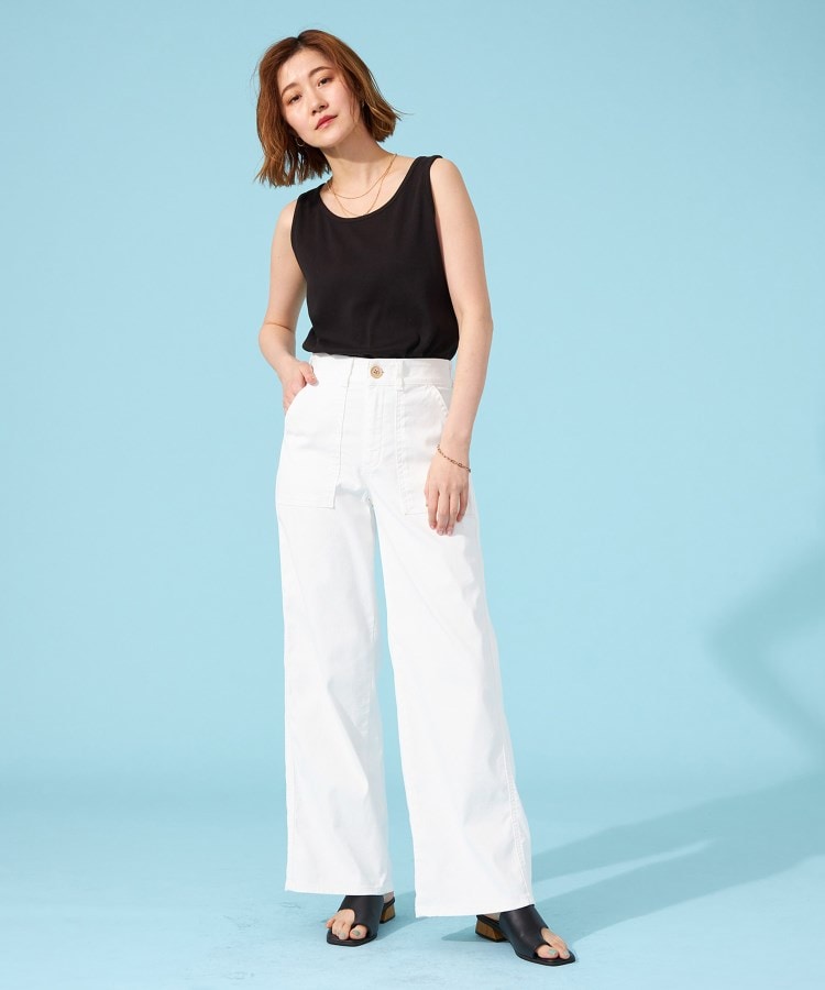 SOMETHING】 SUMMER COOL 涼しいワイドベーカーデニムパンツ【涼 SOMETHING】 SUMMER COOL 涼しいワイドベーカーデニムパンツ【涼