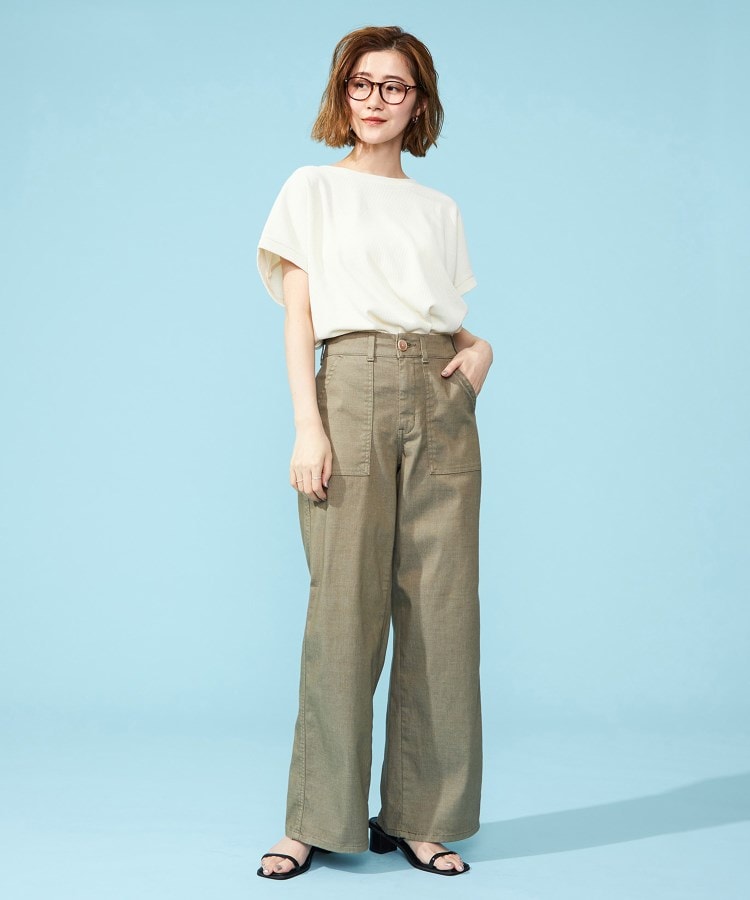 エドウイン(EDWIN)の【SOMETHING】 SUMMER COOL 涼しいワイドベーカーデニムパンツ【涼】27