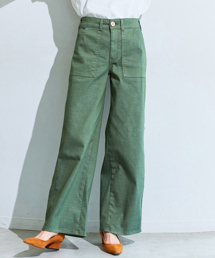 SOMETHING】 SUMMER COOL 涼しいワイドベーカーデニムパンツ【涼 SOMETHING】 SUMMER COOL 涼しいワイドベーカーデニムパンツ【涼