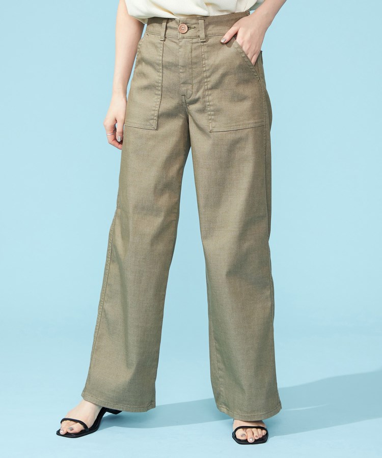 SOMETHING】 SUMMER COOL 涼しいワイドベーカーデニムパンツ【涼 SOMETHING】 SUMMER COOL 涼しいワイドベーカーデニムパンツ【涼