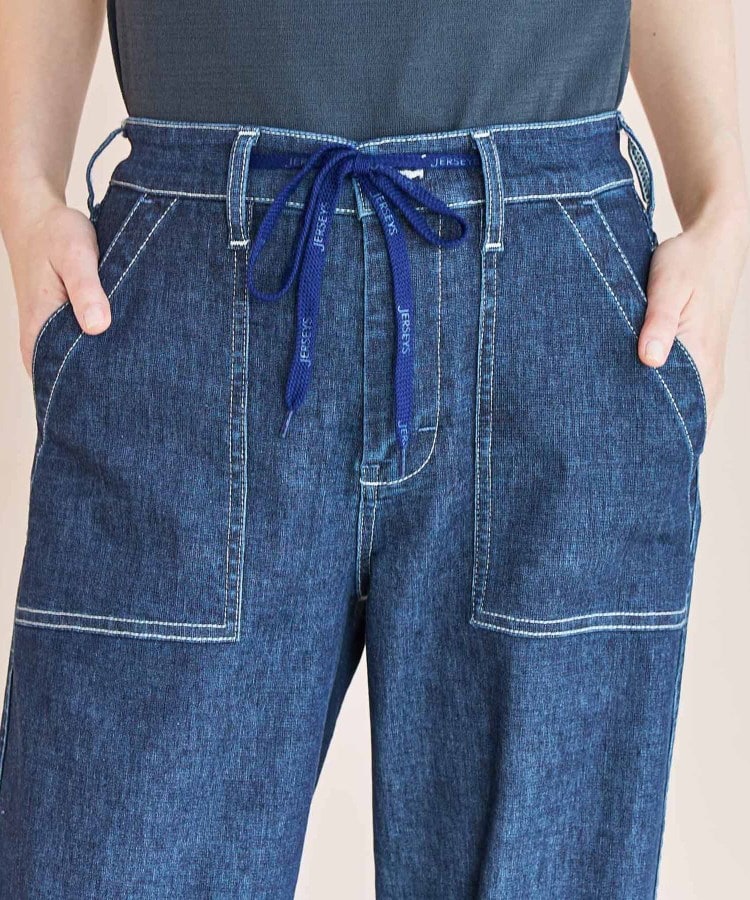 エドウイン(EDWIN)の【EDWIN LADIES】 ジャージーズ COOLイージーベイカーワイドデニムパンツ【涼】6