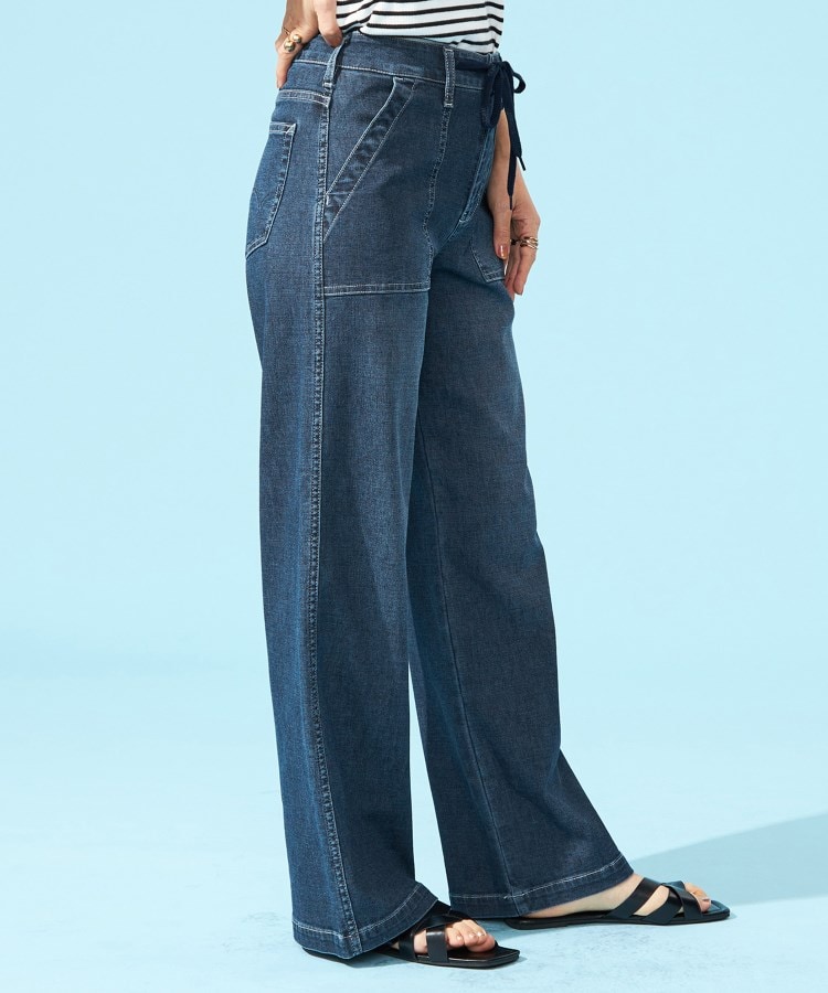 エドウイン(EDWIN)の【EDWIN LADIES】 ジャージーズ COOLイージーベイカーワイドデニムパンツ【涼】14