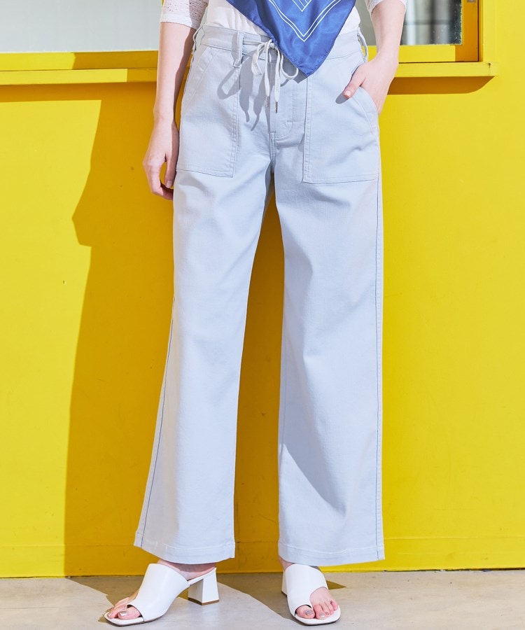 エドウイン(EDWIN)の【EDWIN LADIES】 ジャージーズ COOLイージーベイカーワイドデニムパンツ【涼】28