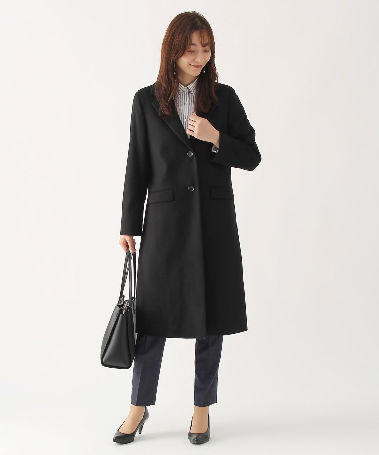 S~LL】【名品】ロング丈シングルチェスターコート【super100's S~LL】【名品】ロング丈シングルチェスターコート【super100's
