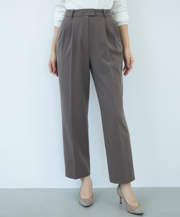 S~L】ウール ツータック ストレートパンツ【セット着用可 S~L】ウール ツータック ストレートパンツ【セット着用可