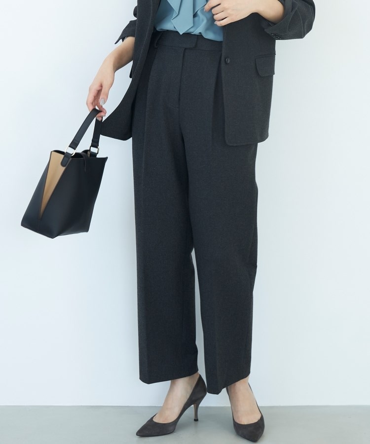 S~L】ウール ツータック ストレートパンツ【セット着用可 S~L】ウール ツータック ストレートパンツ【セット着用可