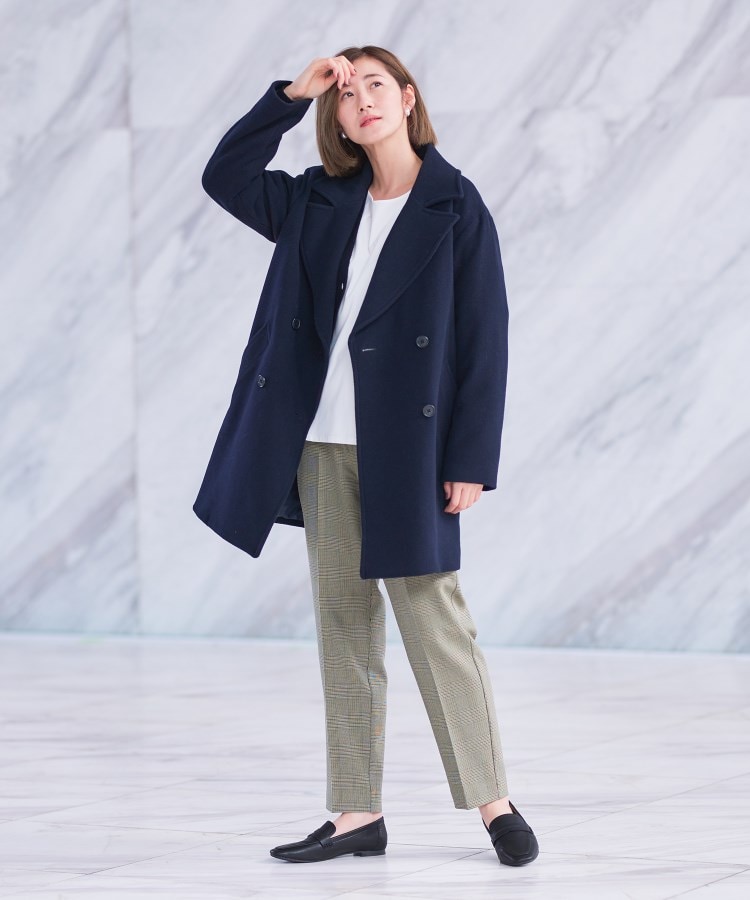 S~M】ウールショート丈Pコート【カシミヤブレンド】(Pコート S~M】ウールショート丈Pコート【カシミヤブレンド】(Pコート