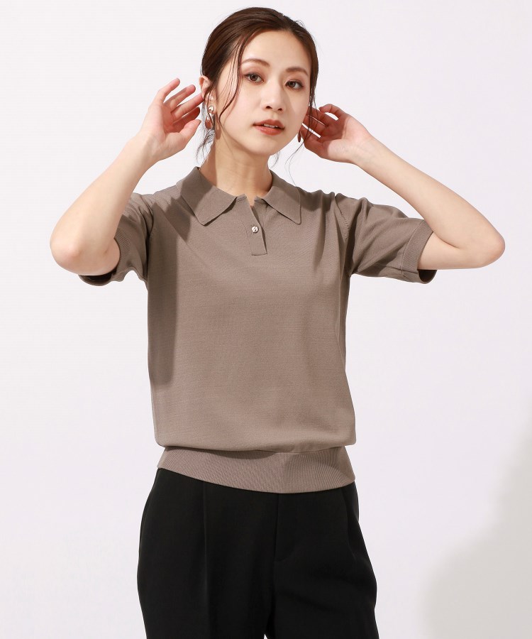 M~L】半袖ニットポロ【多機能】【ウォッシャブル】【UVカット M~L】半袖ニットポロ【多機能】【ウォッシャブル】【UVカット
