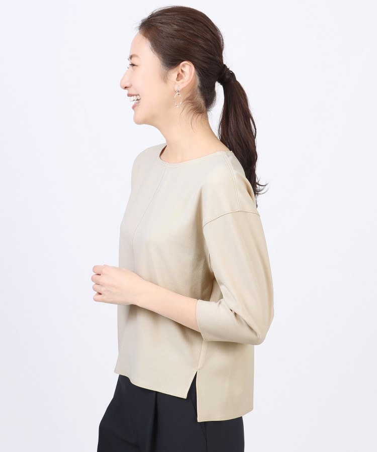 S~LL】ストレッチジョーゼットブラウス【7分袖】【ウォッシャブル