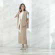 アンカーウーマン(ANCHOR WOMAN)の【M～L】麻調　キャメル　前後２ＷＡＹ　ロングタイトスカート【ウォッシャブル/洗える】【セット着用可】2