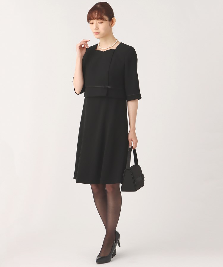 XS~3L】フォーマルフレアワンピース【前開き】【セットアップ XS~3L】フォーマルフレアワンピース【前開き】【セットアップ