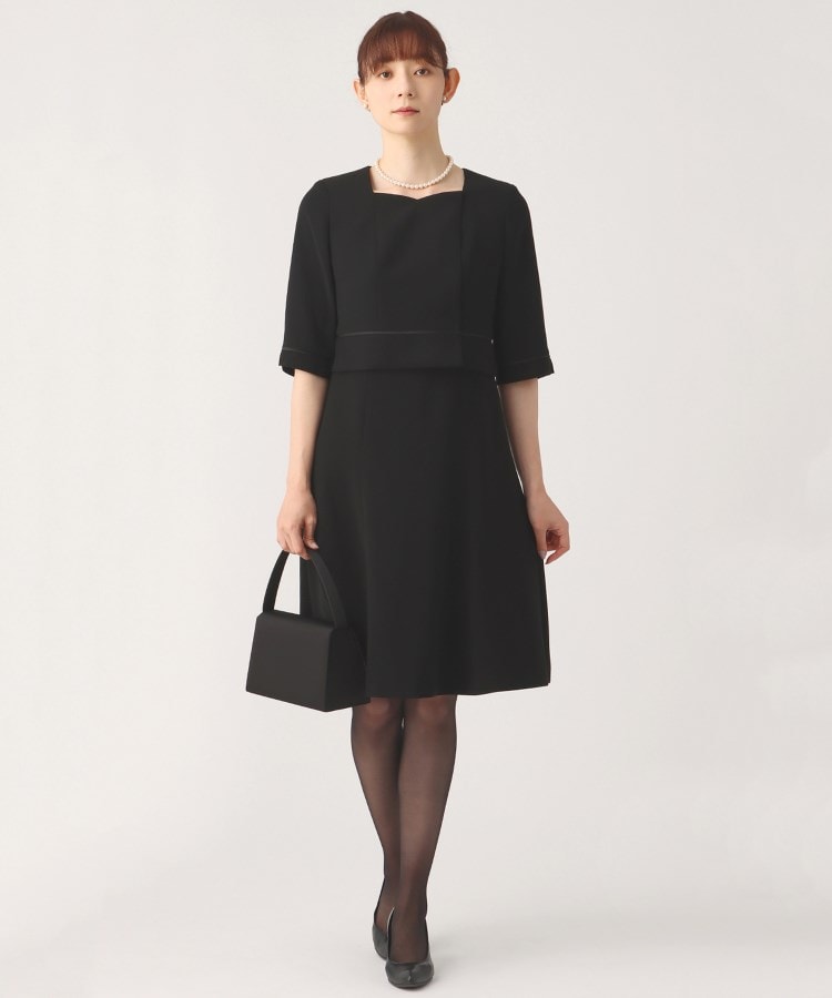 XS~3L】フォーマルフレアワンピース【前開き】【セットアップ XS~3L】フォーマルフレアワンピース【前開き】【セットアップ