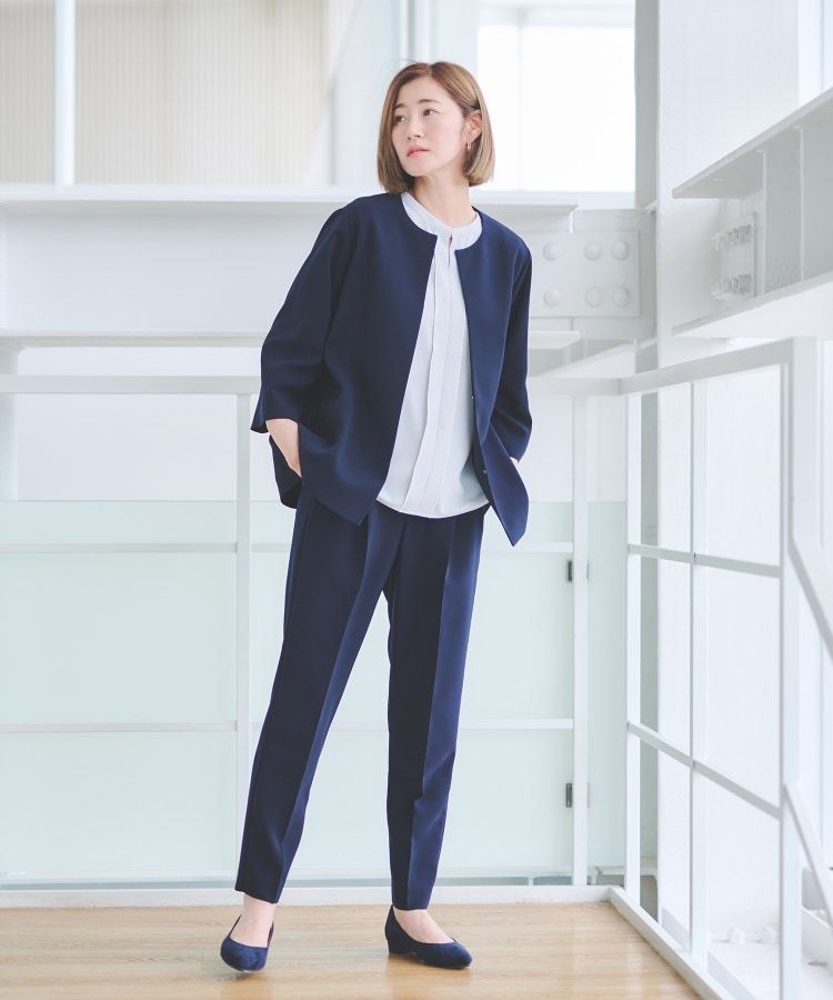 アンカーウーマン(ANCHOR WOMAN)の【2点セット】Aラインジャケット＆テーパードパンツ【通勤／セレモニー／入卒】22