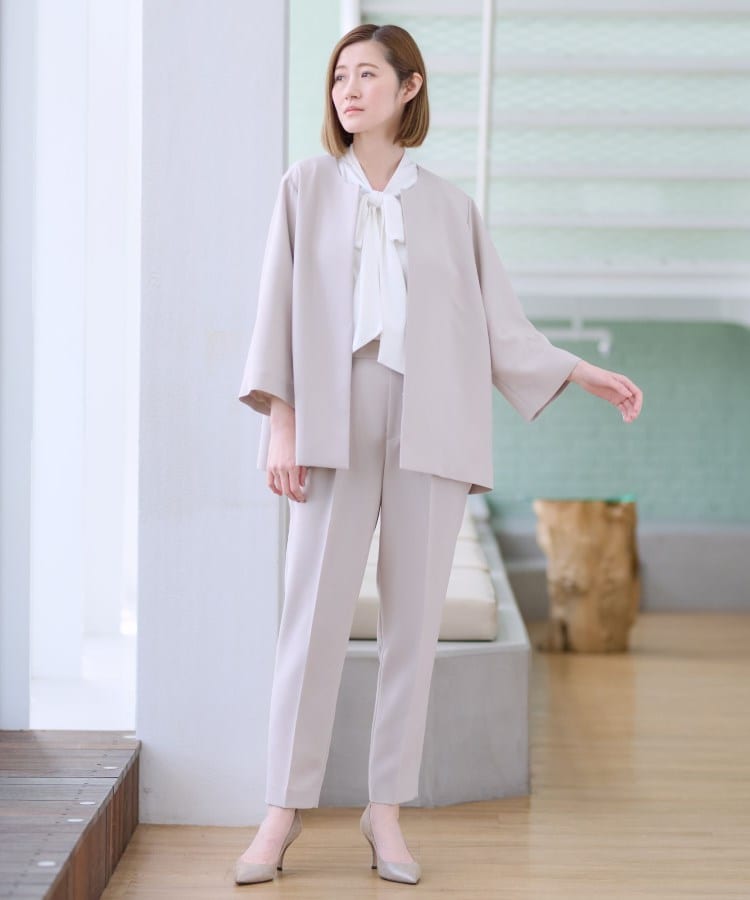アンカーウーマン(ANCHOR WOMAN)の【2点セット】Aラインジャケット＆テーパードパンツ【通勤／セレモニー／入卒】50