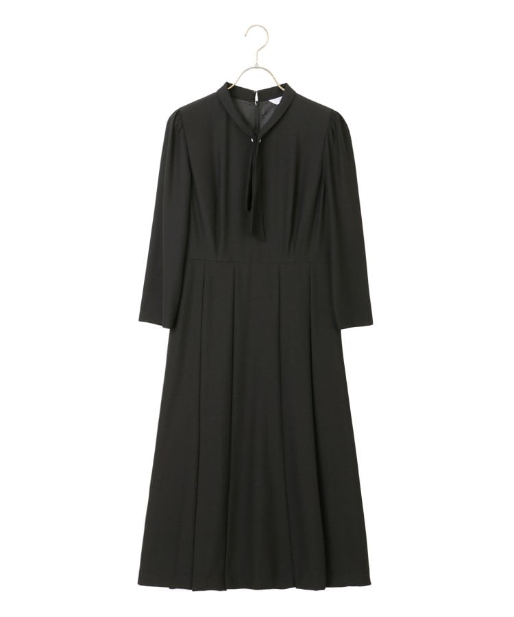 アンカーウーマン(ANCHOR WOMAN)の【洗える／M～LL】ボウタイ付きボックスプリーツワンピース【ハンドウォッシュ／通勤／セレモニー／入卒】6