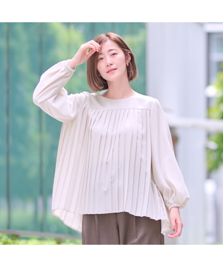 アンカーウーマン(ANCHOR WOMAN)の【洗える／S～LL】【セット価格】プリーツブラウス＆テーパードパンツ2点セット【通勤／セレモニー／入卒】39