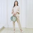 アンカーウーマン(ANCHOR WOMAN)の【洗える／S～LL】【セット価格】プリーツブラウス＆テーパードパンツ2点セット【通勤／セレモニー／入卒】 ベージュ(052)