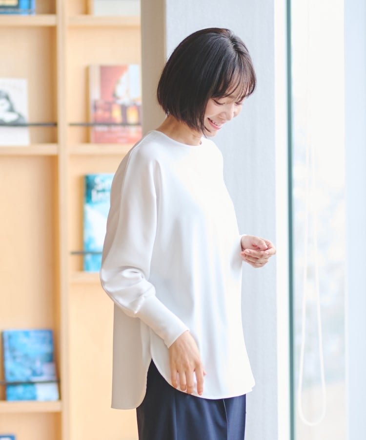 アンカーウーマン(ANCHOR WOMAN)の【洗える】ドルマンスリーブブラウス長袖1