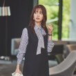 アンカーウーマン(ANCHOR WOMAN)の【洗える】2WAYボウタイプリントブラウス長袖【ストレッチ／ノンアイロン／速乾】3